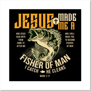 Fisher of Men Christian Shirt Posters and Art